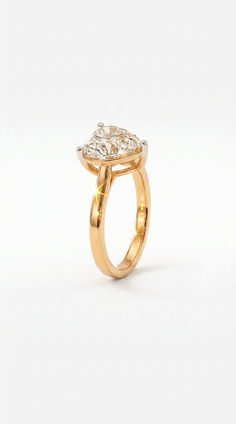Heart Cut Moissanite Engagement Ring