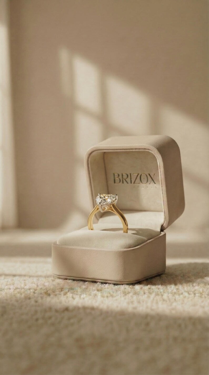 Heart Cut Moissanite Engagement Ring