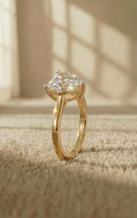 Heart Cut Moissanite Engagement Ring