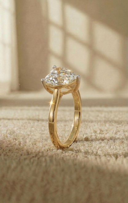 Heart Cut Moissanite Engagement Ring