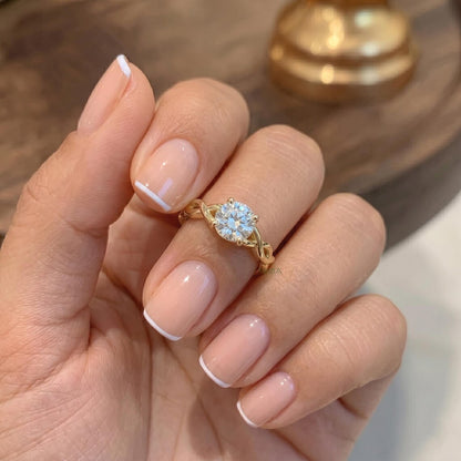 Round Moissanite Ring