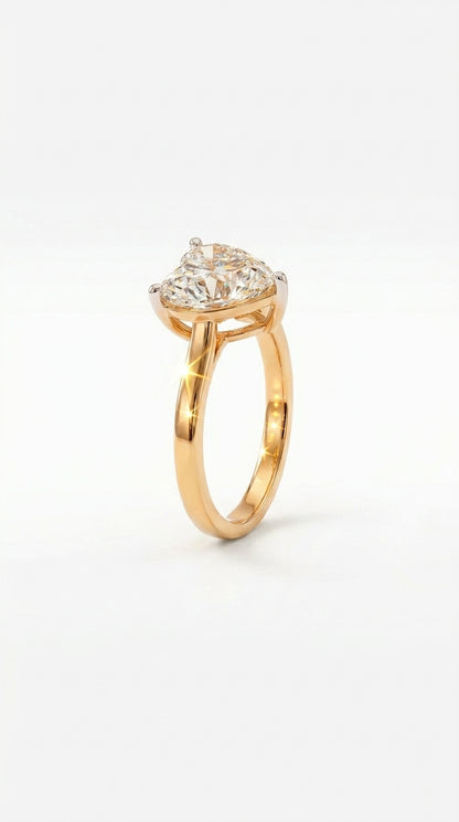Heart Cut Moissanite Engagement Ring