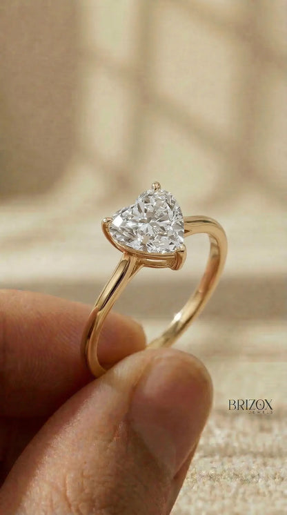 Heart Cut Moissanite Engagement Ring