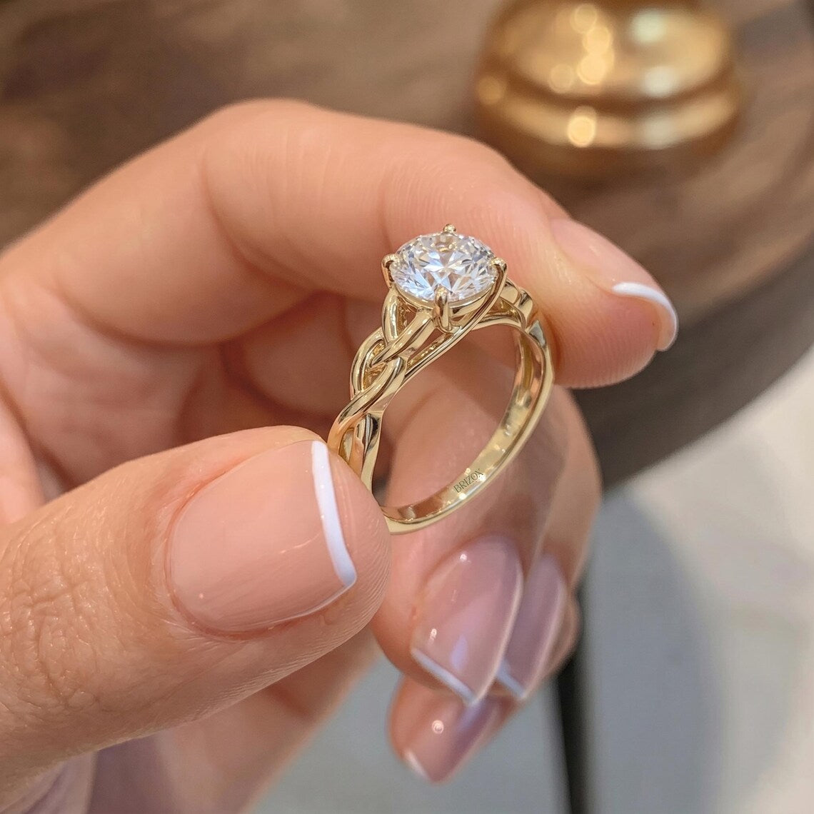 Round Moissanite Ring