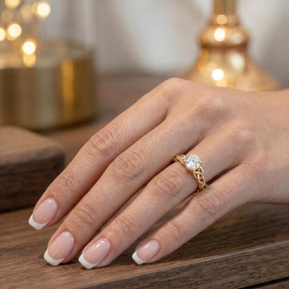 Round Moissanite Ring